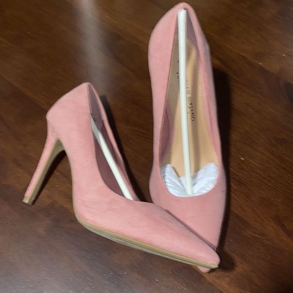 Christian Siriano Shoes - 4” pink “suede” heels by Christian Soriano for Payless